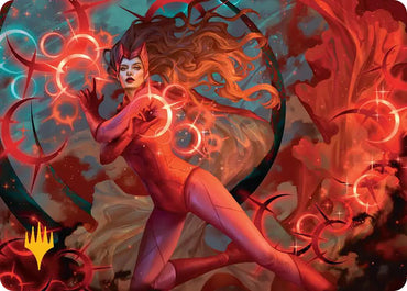 Scarlet Witch, Chaotic Avenger Art Card (Gold-Stamped Planeswalker Symbol) [Marvel Super Heroes Art Series]