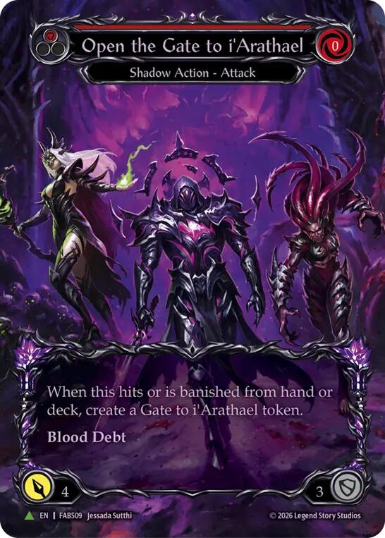Open the Gate to i'Arathael (Red) (Marvel) [FAB509] (Promo)  Cold Foil