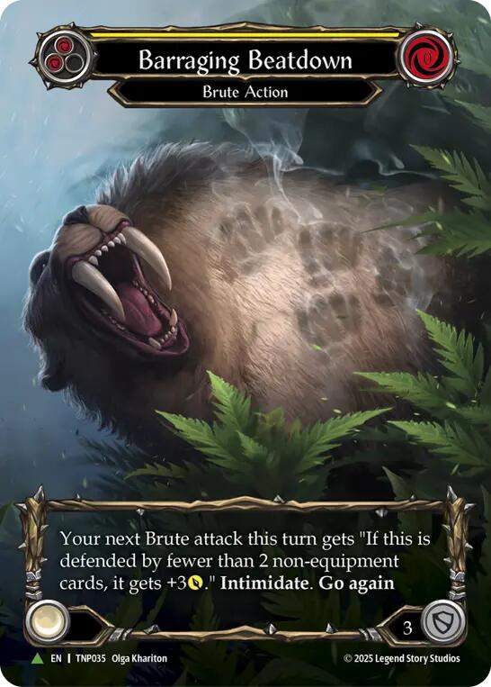Barraging Beatdown (Marvel) [TNP035] (Promo)  Cold Foil