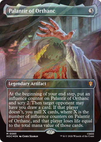 Palantir of Orthanc (Borderless) (Surge Foil) [The Hobbit: Eternal-Legal]