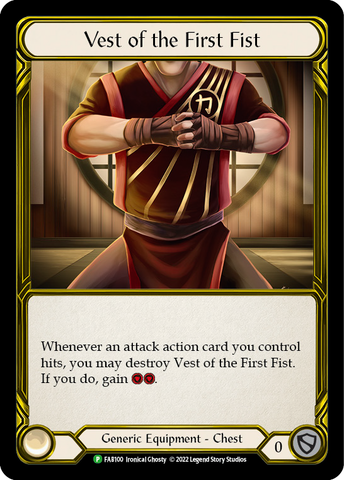 Vest of the First Fist (Golden) [FAB100] (Promo)  Cold Foil