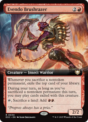 Evendo Brushrazer (Extended Art) [Edge of Eternities Commander]