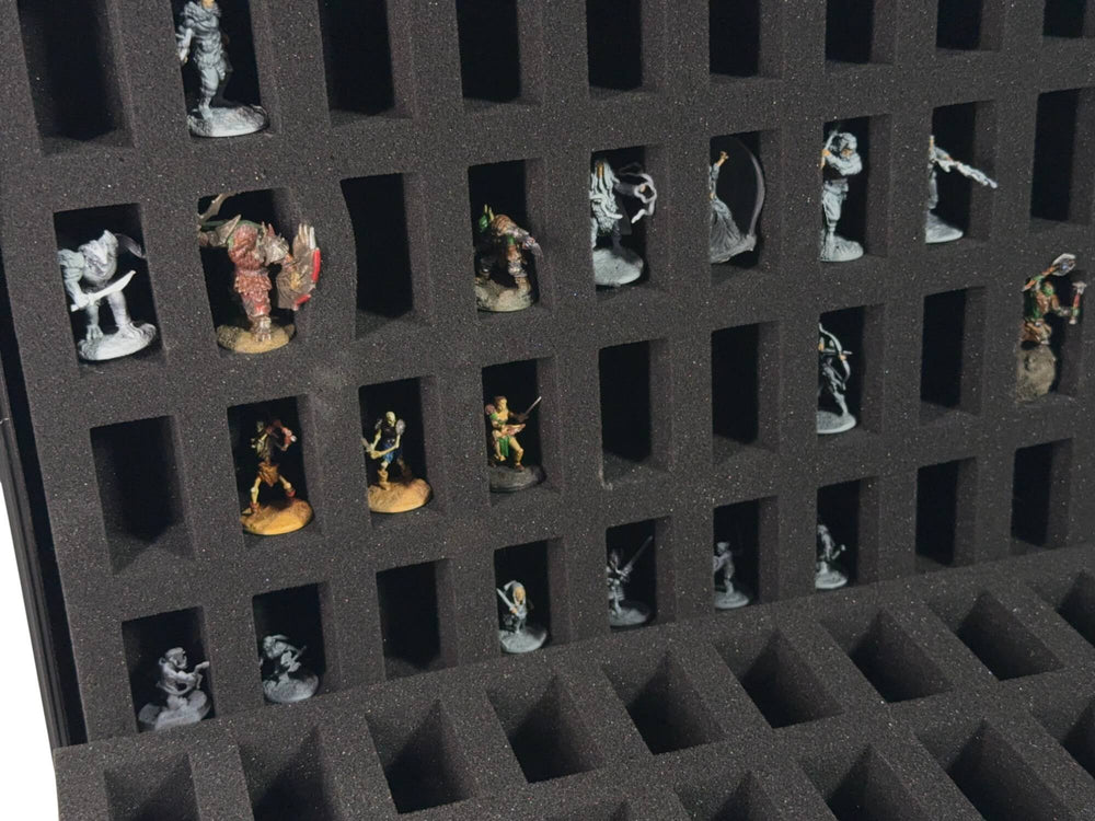 80-Slot Miniature Storage Case with Customizable Foam