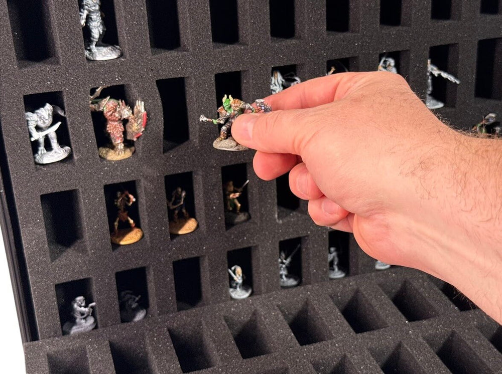 80-Slot Miniature Storage Case with Customizable Foam