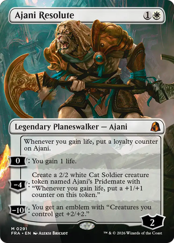 Ajani Resolute (Borderless) [Reality Fracture]