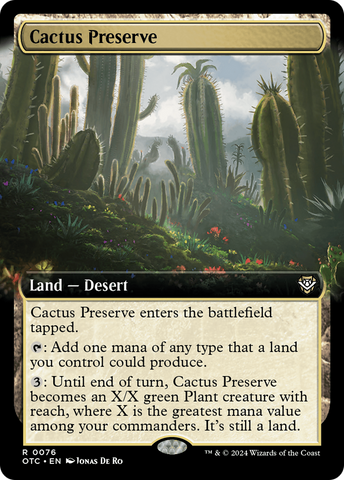 Cactus Preserve (Extended Art) [Outlaws of Thunder Junction Commander]
