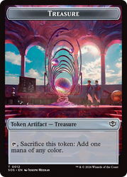 Elemental (0002) // Treasure Double-Sided Token [Secrets of Strixhaven Tokens]