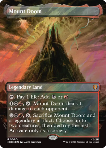 Mount Doom (Borderless) (Surge Foil) [The Hobbit: Eternal-Legal]