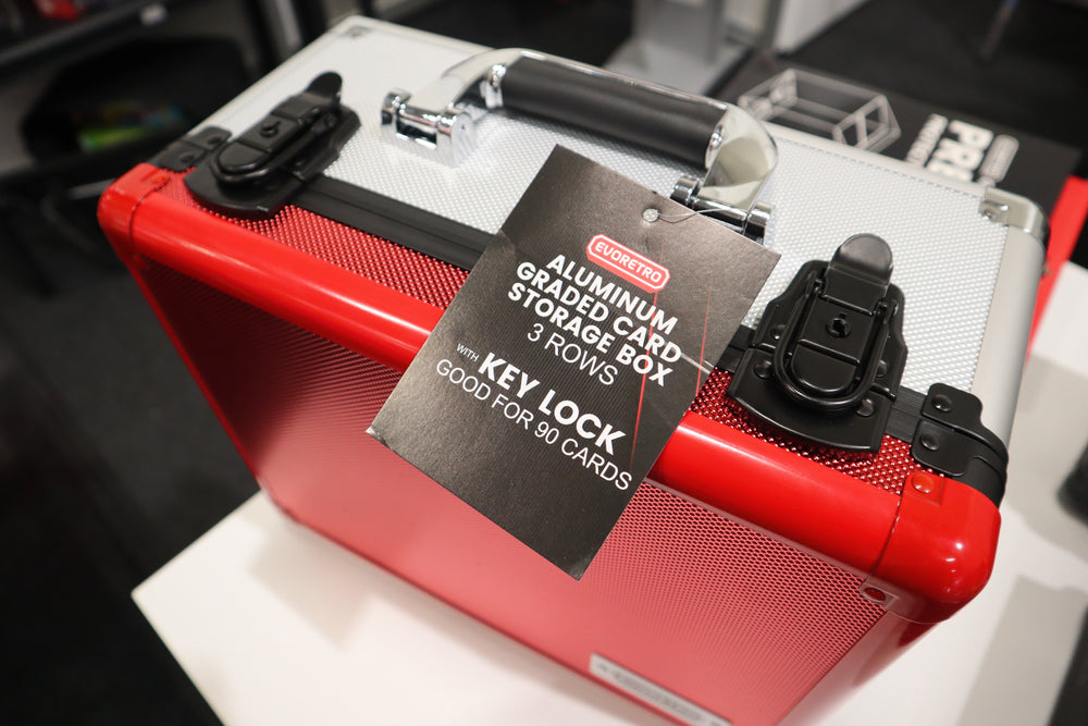 EVORETRO Aluminum Graded Card Storage Box, TSA Lock