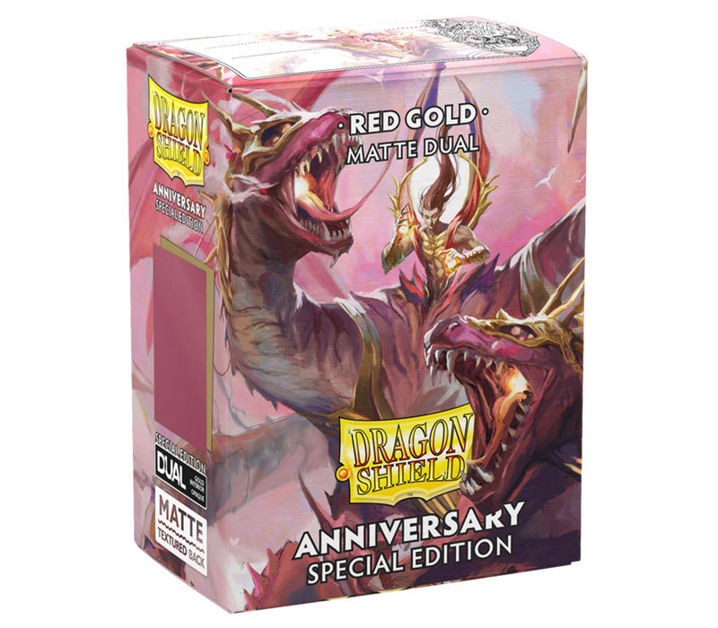 Dragon Shield- ANNIVERSARY SPECIAL EDITION Red/Gold MATTE DUAL 100CT SLEEVES