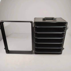EVORETRO Aluminum Miniatures Display Case with 5 Magnetic Trays