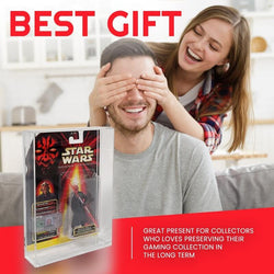 Acrylic Display Case for Star Wars & GI-Joe Carded 3.75" Action Figure Pack of 2