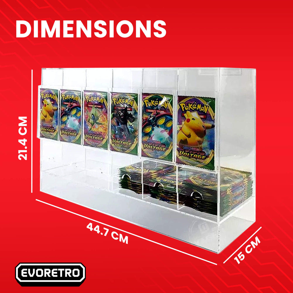 Acrylic Display Stand for Booster  DispenserPacks – Retail Counter Unit with Top Shelf