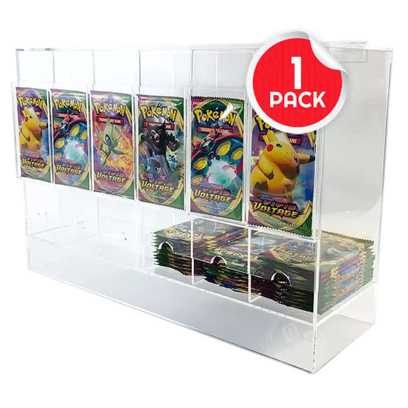 Acrylic Display Stand for Booster  DispenserPacks – Retail Counter Unit with Top Shelf