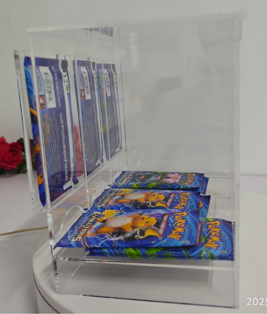 Acrylic Display Stand for Booster  DispenserPacks – Retail Counter Unit with Top Shelf