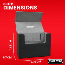 EVORETRO Lightweight Magnetic Card Holder - 180+ Toploaders or 500+ Trading Cards | Black/Grey