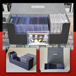 EVORETRO Lightweight Magnetic Card Holder - 180+ Toploaders or 500+ Trading Cards | Black/Grey