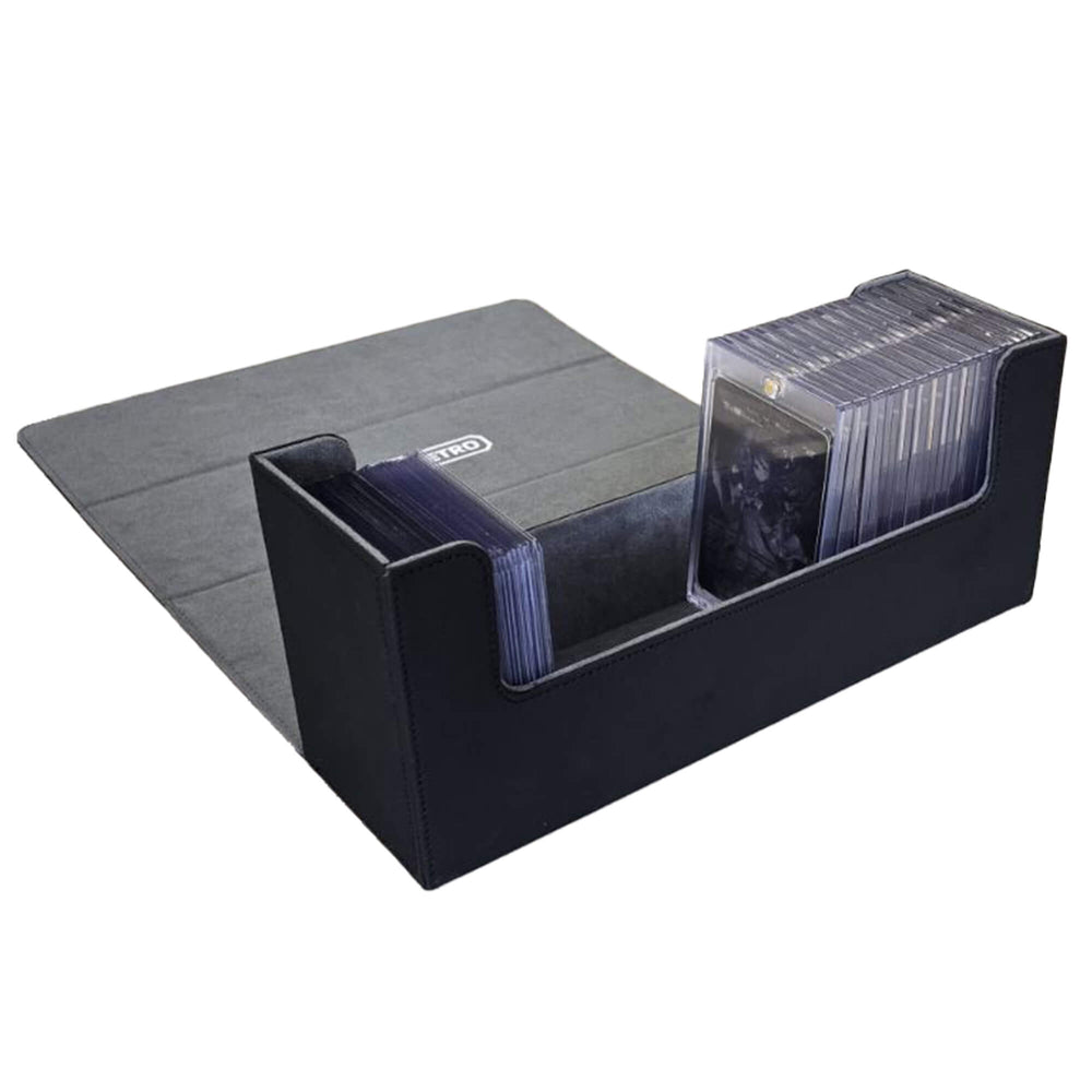 EVORETRO Lightweight Magnetic Card Holder - 180+ Toploaders or 500+ Trading Cards | Black/Grey