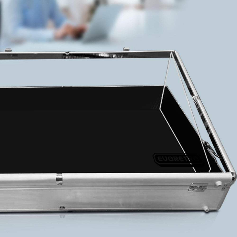 EVORETRO Aluminum Acrylic Clear Top Display Vendor Trade Show showcase