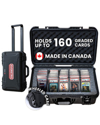 EVORETRO Waterproof Wheeled Card Case - Holds 160 Graded Slabs