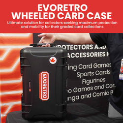 EVORETRO Waterproof Wheeled Card Case - Holds 160 Graded Slabs