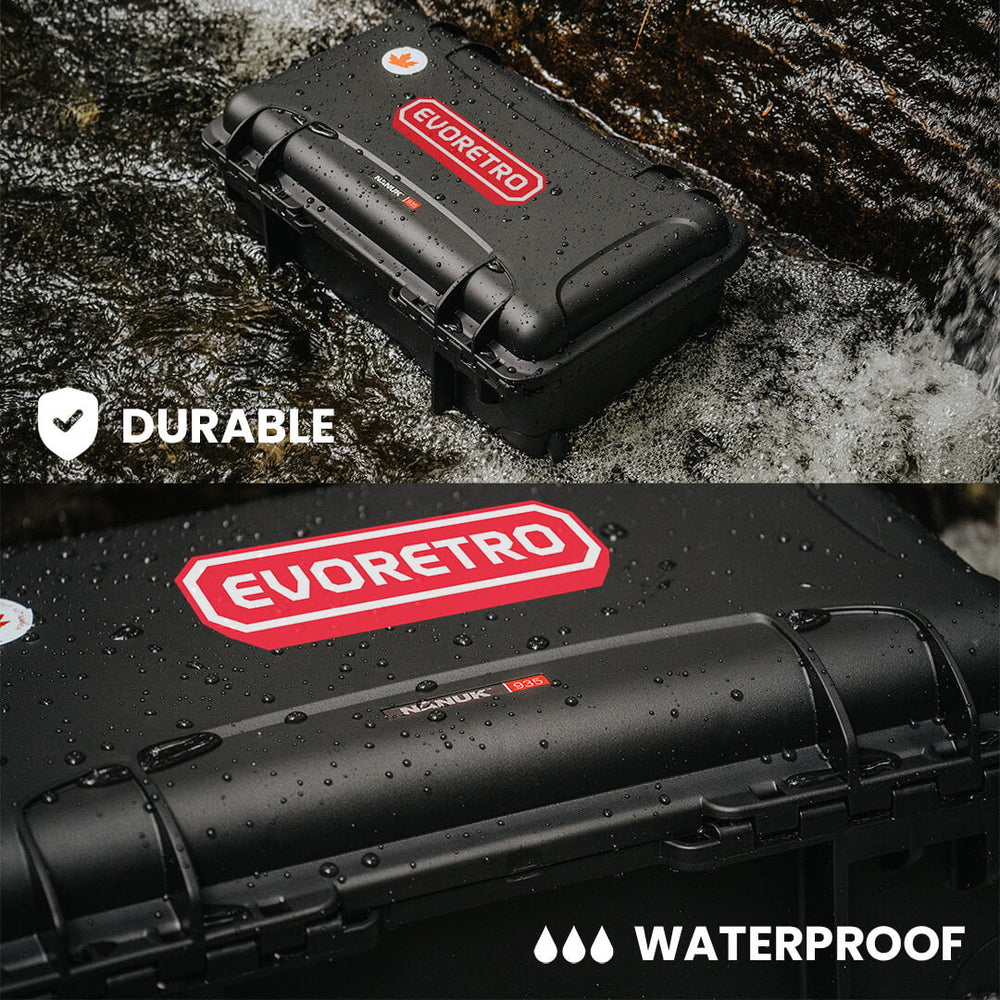 EVORETRO Waterproof Wheeled Card Case - Holds 160 Graded Slabs