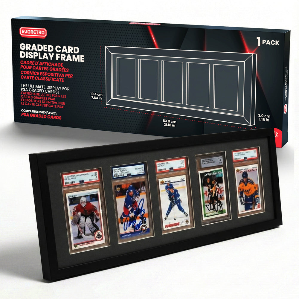 Premium PSA Graded Wooden Frame Display with UV Glass