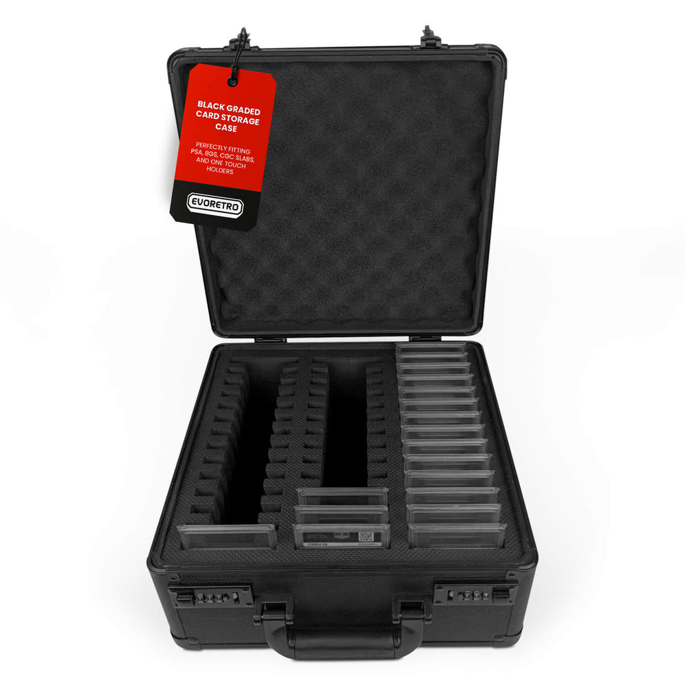 3 Row with Individual Slot Fit for 42 Graded Cards - Black