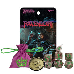 D&D- MISTS OF RAVENLOFT TREASURE PACK (Random Dice set, Coin, & Dice Bag)