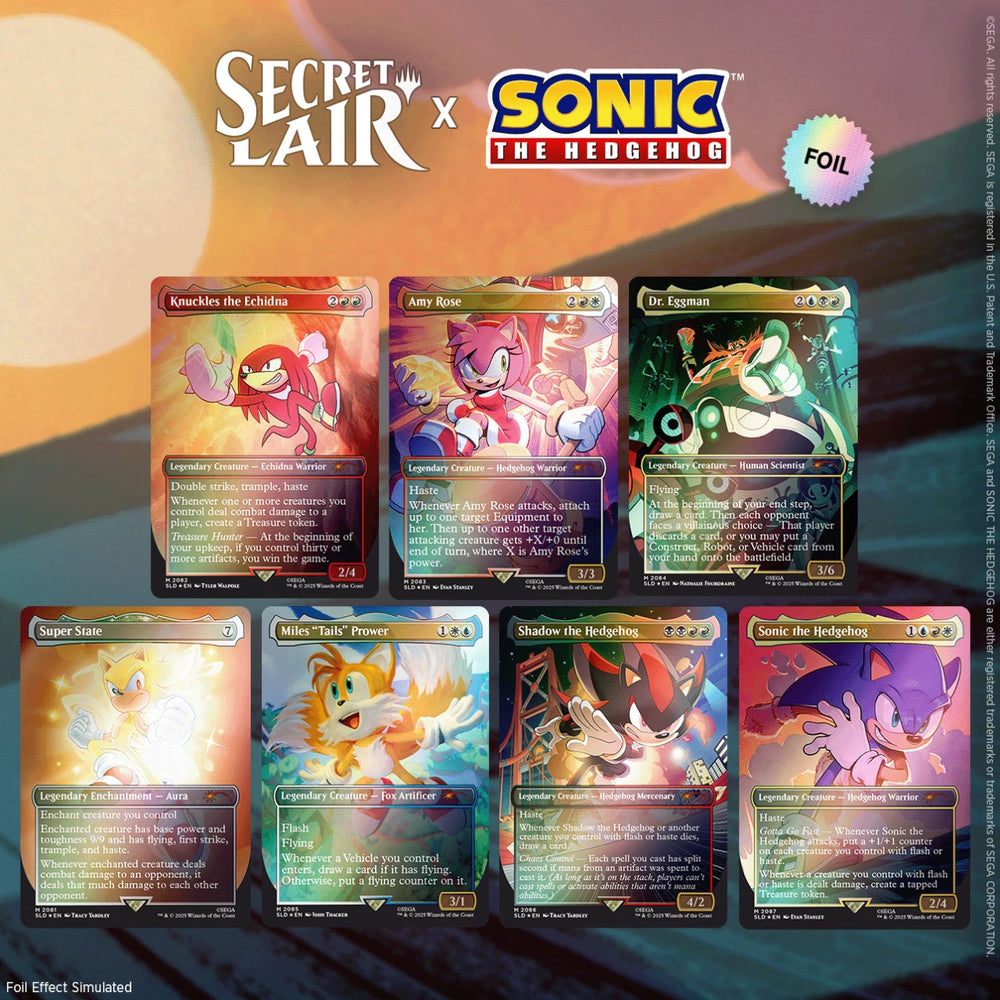 MTG- Secret Lair X Sonic: Friends & Foes Foil Edition
