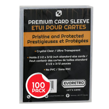 Evoretro- Premium card Sleeves FOR Sports or trading CARDS (100 pack)
