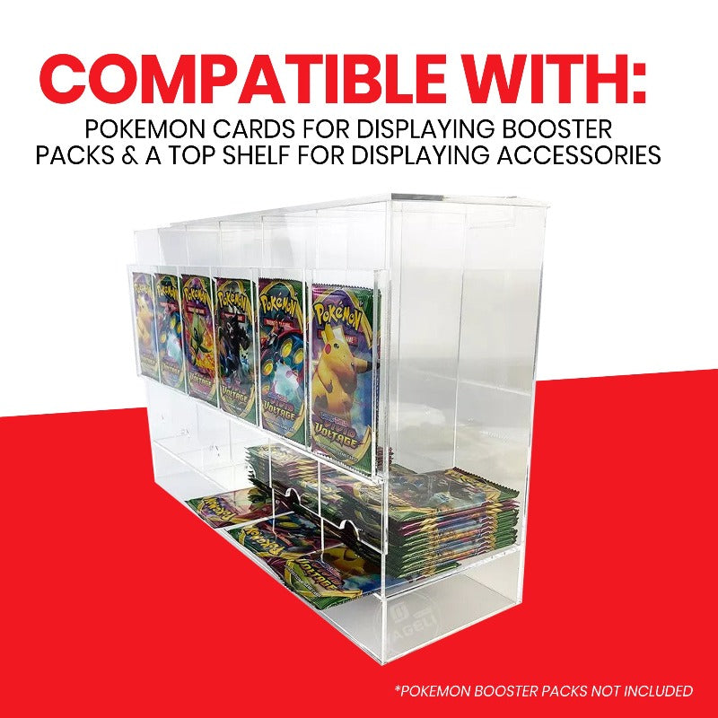 Pokémon Booster Pack 6-Slot Acrylic Display Dispenser - 4 Packs