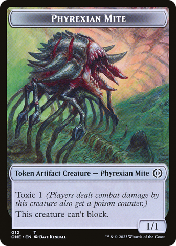 Phyrexian Mite (012) // The Hollow Sentinel Double-Sided Token [Phyrexia: All Will Be One Tokens]