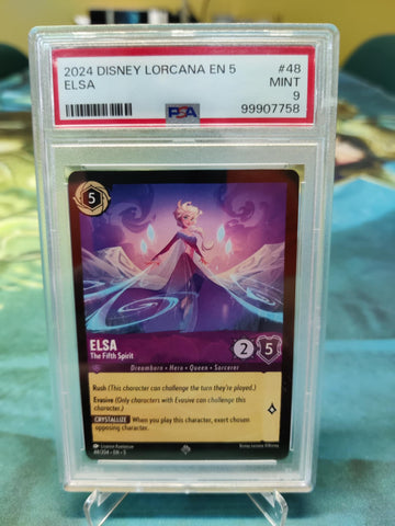 2024 Disney Lorcana EN 5 #48 - ELSA MINT  PSA 9