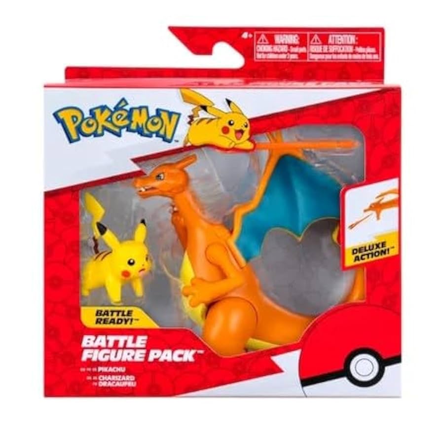 Pokemon- Battle Ready Figure pack Charizard & Pikachu