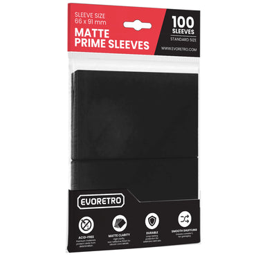 EVORETRO- Matte Black Card Sleeves - Pack of 100