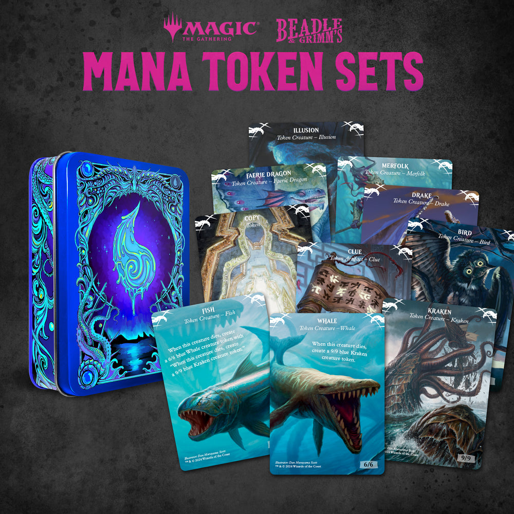 MTG- BEADLE & GRIMM'S MTG MANA TOKEN SET- BLUE