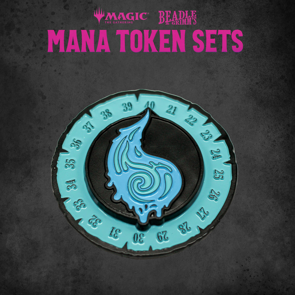 MTG- BEADLE & GRIMM'S MTG MANA TOKEN SET- BLUE