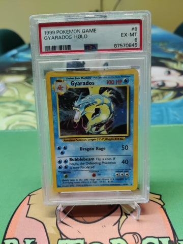 Graded- Gyarados- HOLO 1999 Base set Unlimited EX_MT PSA 6