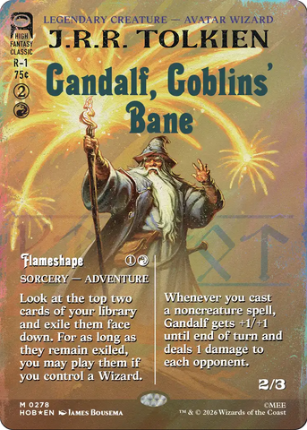 Gandalf, Goblins' Bane (Borderless) (Surge Foil) [The Hobbit]