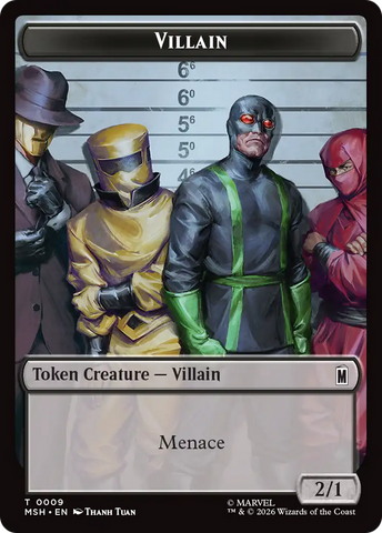 Shapeshifter (002) // Villain (009) Double-Sided Token [Marvel Super Heroes Commander Tokens]