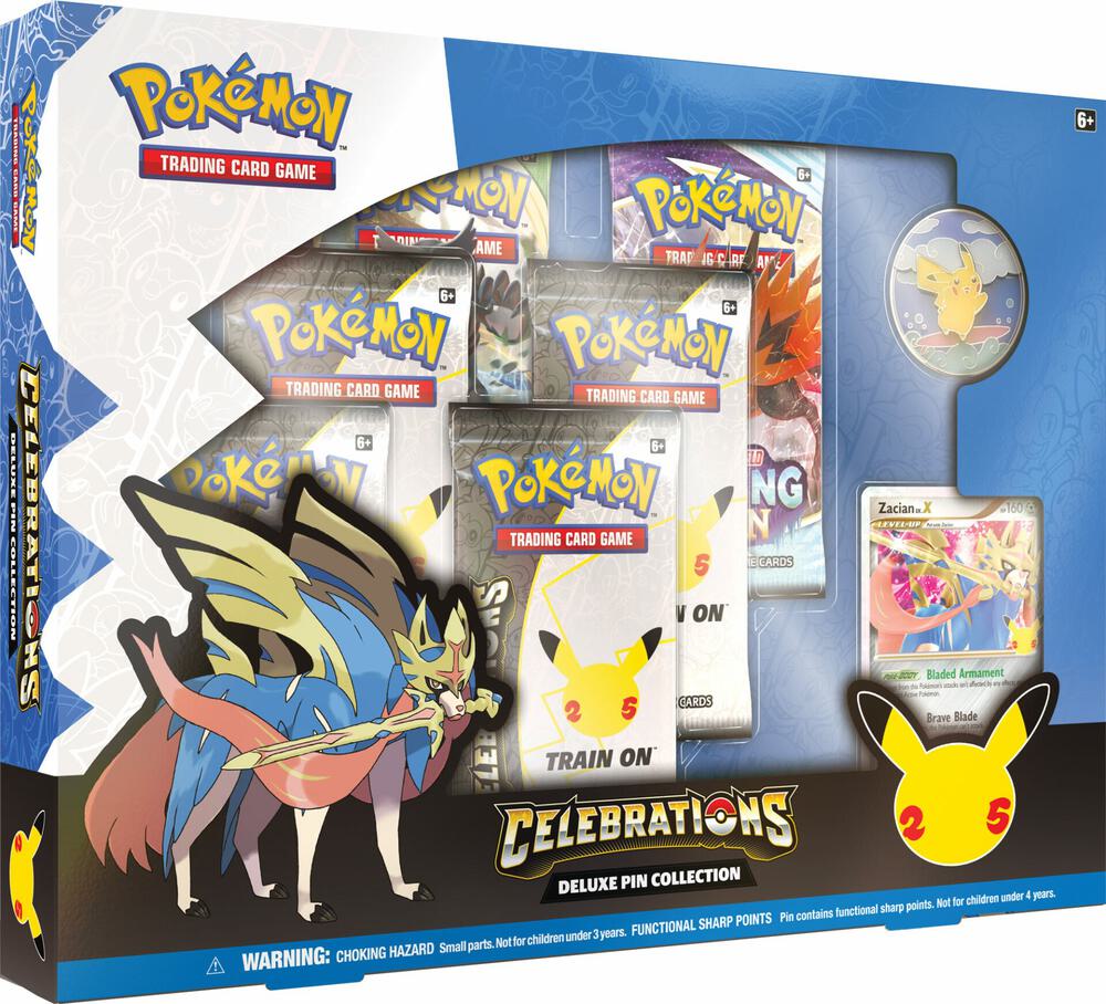 Pokemon- Celebrations Deluxe Pin Collection- Zacian LV. X