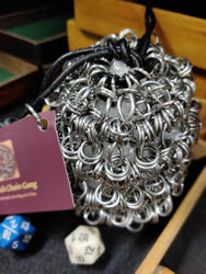 Dice bag- Chainmail dice bag with draw string closure