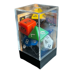 Dice- Chessex Nostalgia Opaque GM & Beginner Player Polyhedral 7-Dice Set 25499