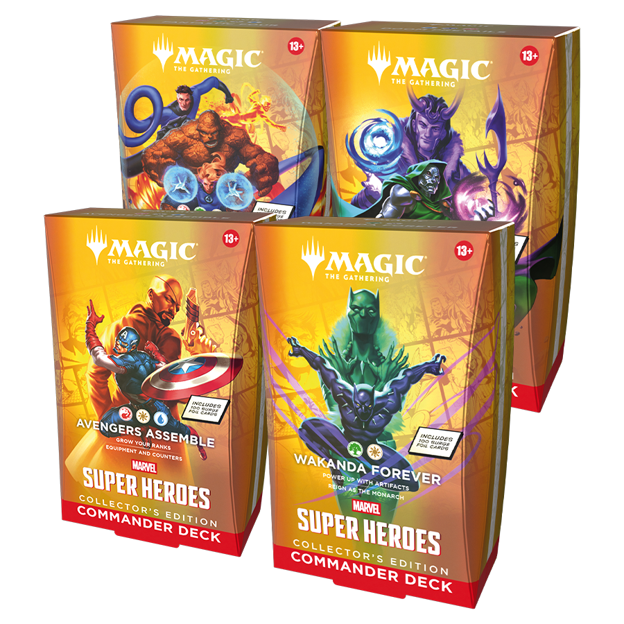 MTG- MARVEL SUPER HEROES COLLECTOR EDT. Commander Deck 4 PACK (Pre order- 06/26/2026)