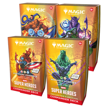 MTG- MARVEL SUPER HEROES COLLECTOR EDT. Commander Deck 4 PACK (Pre order- 06/26/2026)