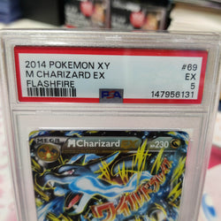 Graded- 2014 POKEMON XY FLASHFIRE #69 M CHARIZARD EX PSA 5
