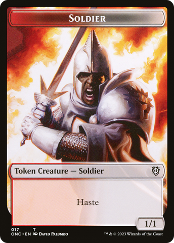 Copy // Soldier Double-Sided Token (Surge Foil) [Marvel Super Heroes Commander Tokens]
