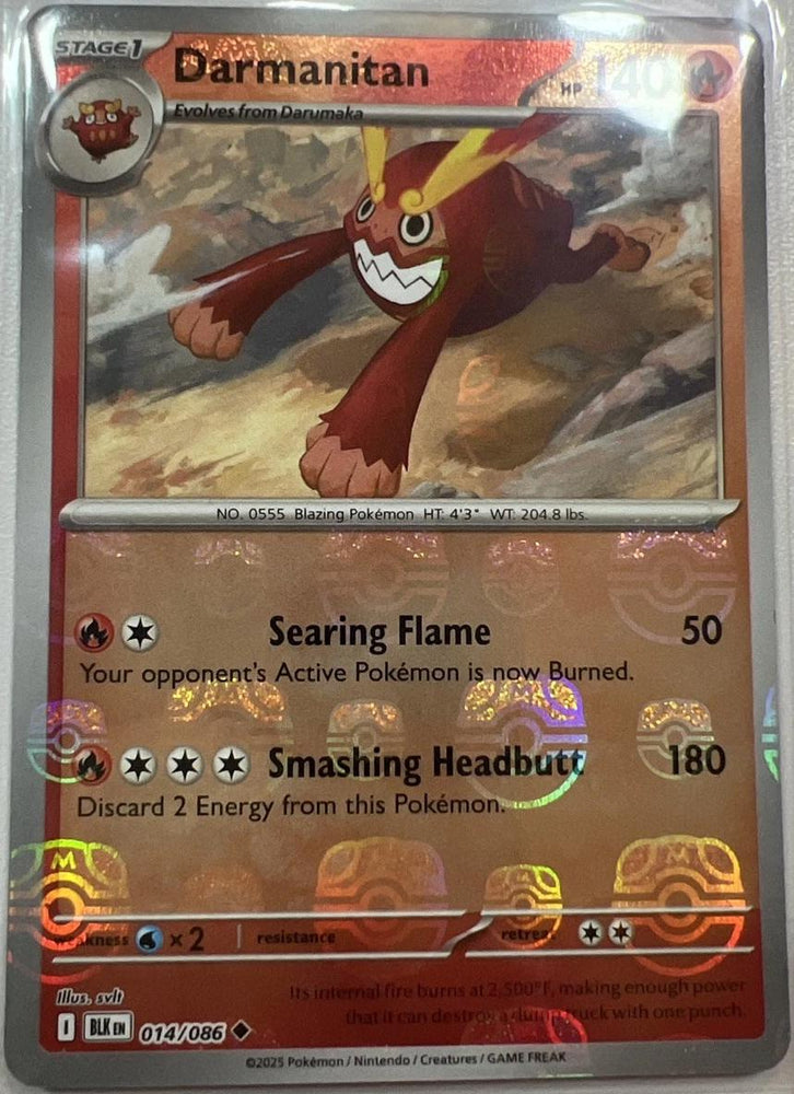 Darmanitan (014/086) (Master Ball Pattern) [Scarlet & Violet: Black Bolt]
