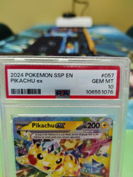 Graded- Pikachu EX 2024 SSP # 57 GEM MT PSA 10